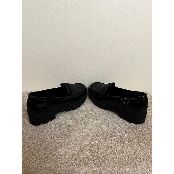 Jellypop Girl Black Faux Leather with Metallic Glitter Accents Size 4M (Girls) - Picture 4 of 6